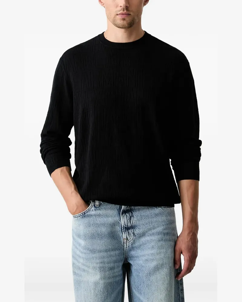 Armani Exchange Langärmeliger Pullover - Schwarz Schwarz