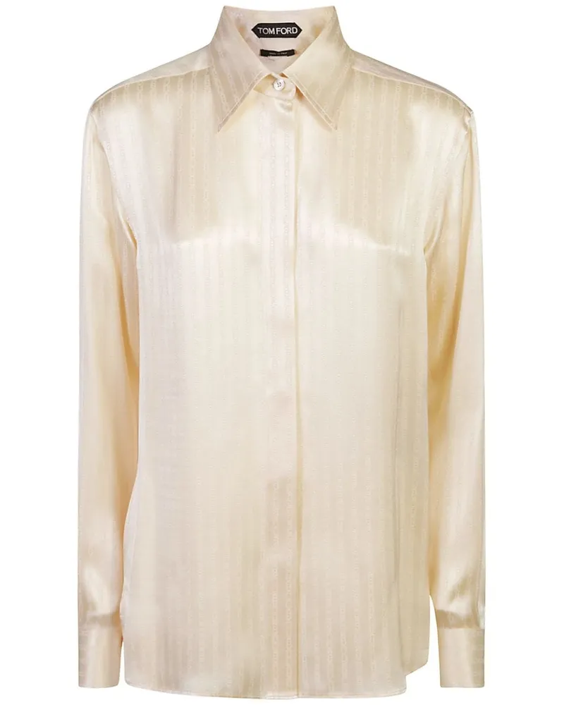 Tom Ford Gestreiftes Hemd - Nude Nude