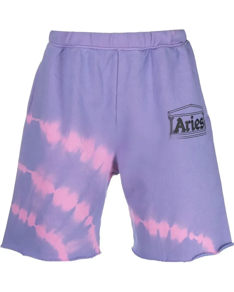 Aries Joggingshorts mit Batikmuster - Violett Violett