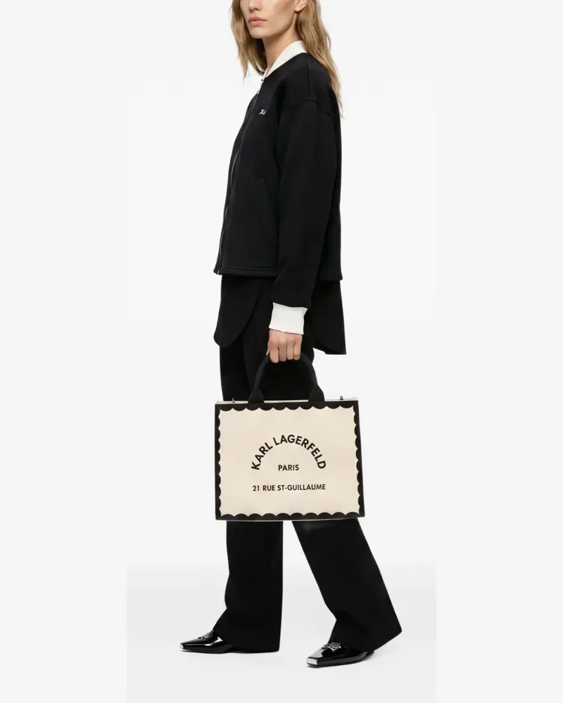 Karl Lagerfeld medium 21 Rue St-Guillaume scallop tote bag - Nude Nude