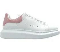 Oversized Sneakers mit Kroko-Optik - Weiß