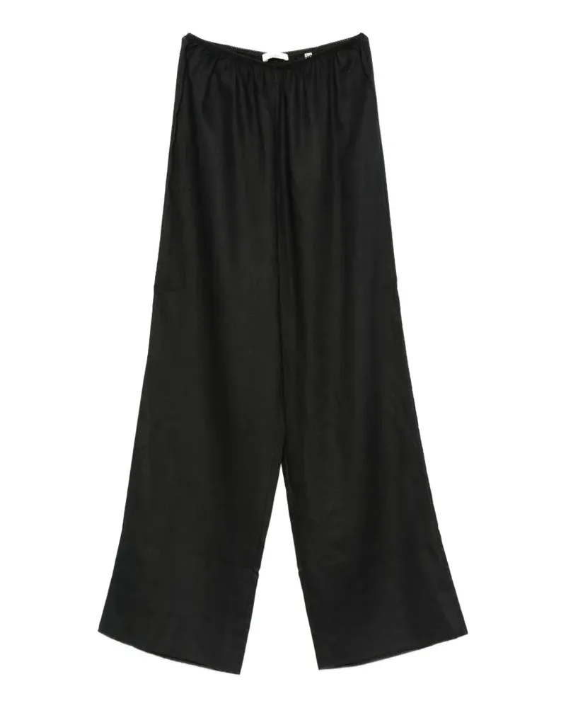 DÔEN Lavon wide-leg linen trousers - Schwarz Schwarz