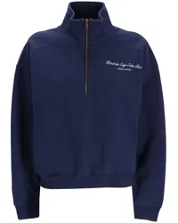 SPORTY & RICH Sweatshirt mit Logo-Print Blau