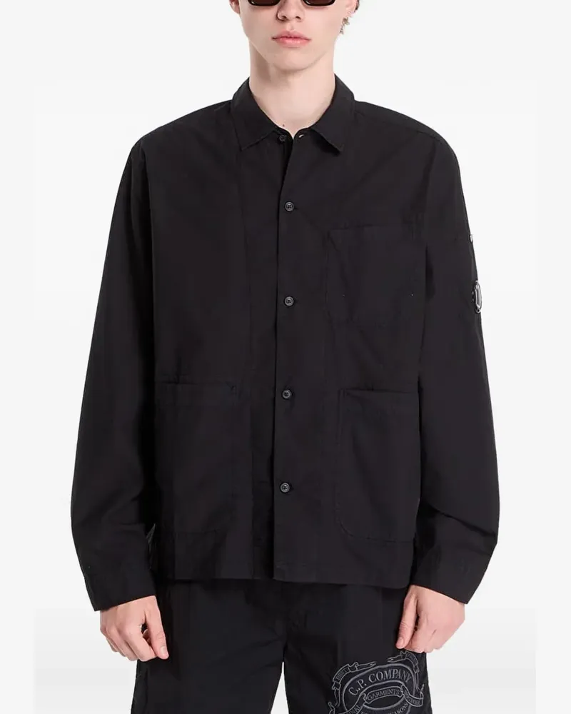 C.P. Company Lens-detail overshirt - Schwarz Schwarz