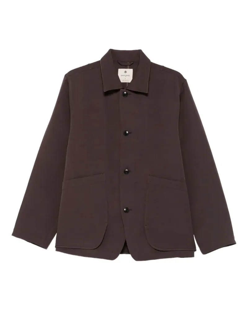 Snow Peak button-up patch-pocket jacket - Braun Braun