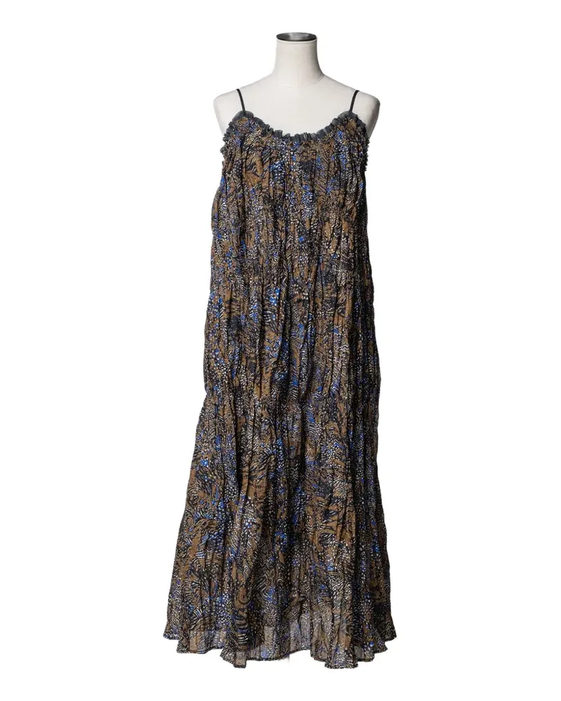 Muller of Yoshiokubo Strata crinkled cami maxi dress - Braun Braun