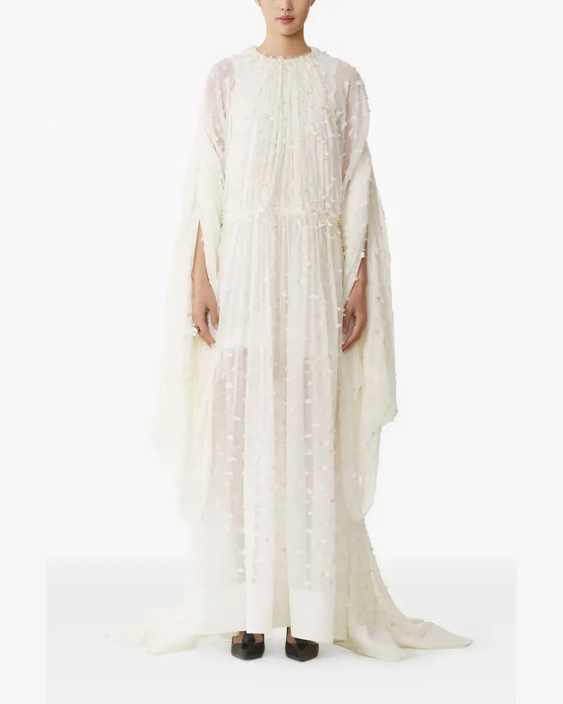 Lanvin Maxikleid mit Falten - Weiß Weiß