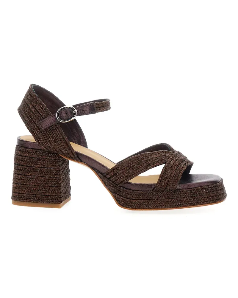 Castañer Vallita criss-cross platform sandals - Braun Braun