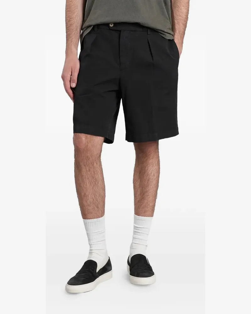 Briglia 1949 pleated-detail flap-pocket shorts - Schwarz Schwarz