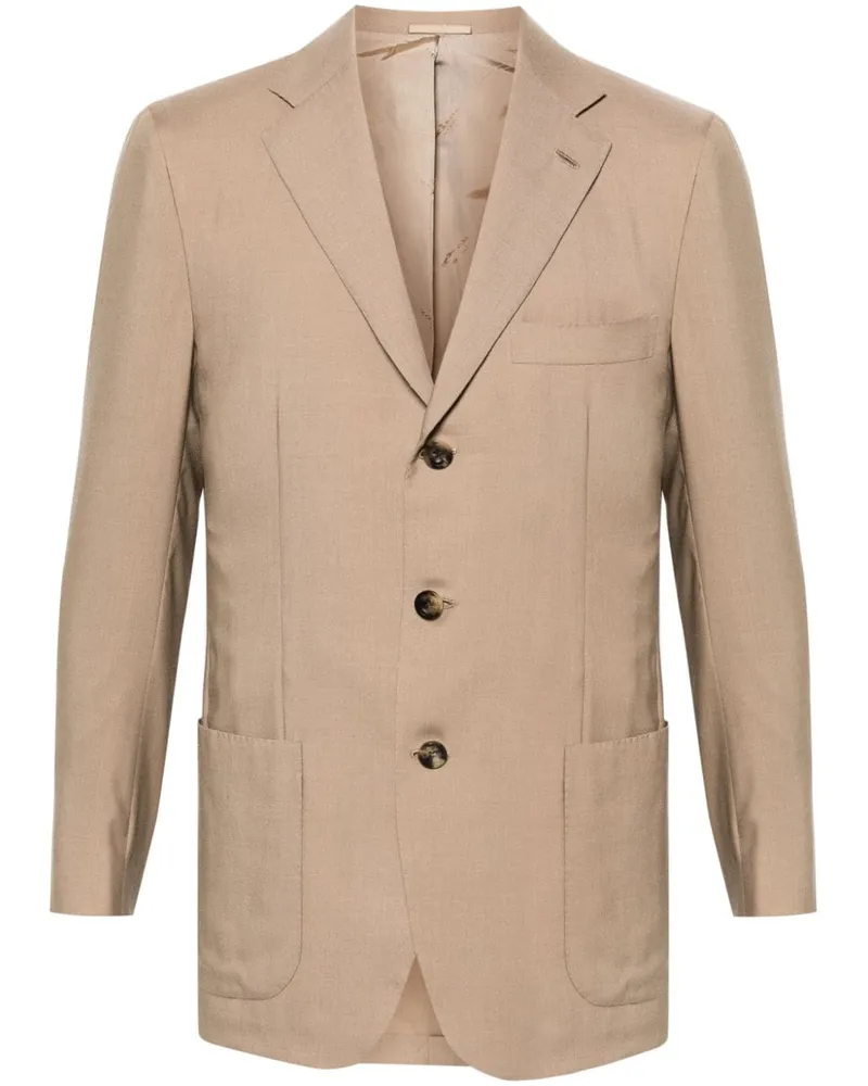 Kiton Einreihiges Sakko - Braun Braun