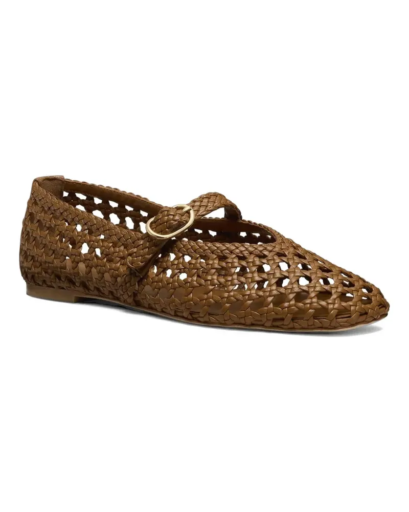 Stuart Weitzman Prima interwoven loafers - Braun Braun