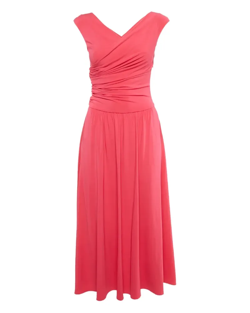 Max Mara Gerafftes Jerseykleid - Rosa Rosa