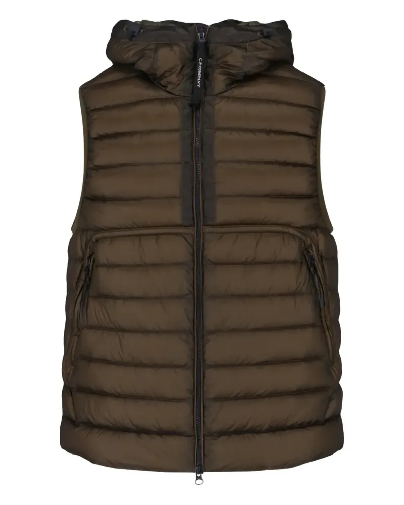 C.P. Company Daunenweste mit Kapuze - Braun Braun
