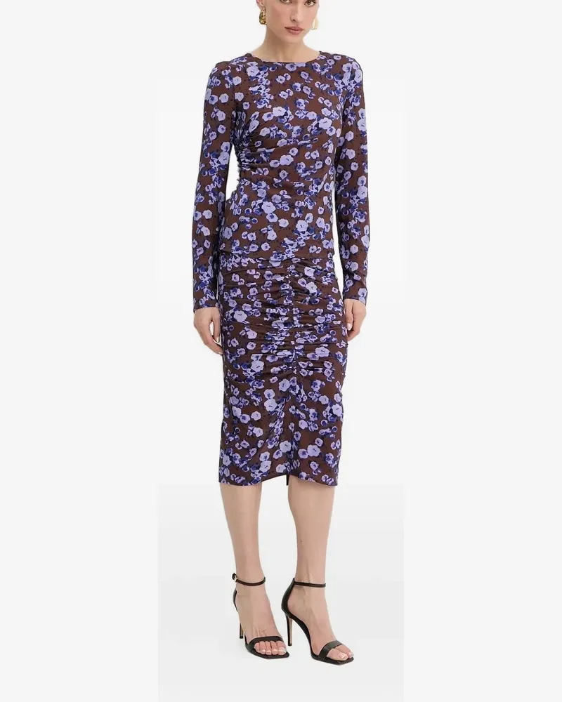 Patrizia Pepe Midirock mit Blumen-Print - Braun Braun