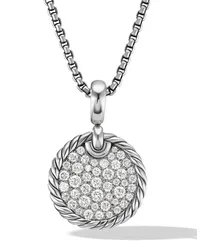 David Yurman DY Elements Disc Anhänger aus Sterlingsilber Silber