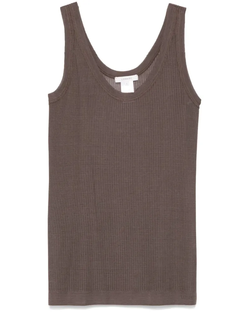 Christophe Lemaire Geripptes Tanktop ohne Nähte - Braun Braun