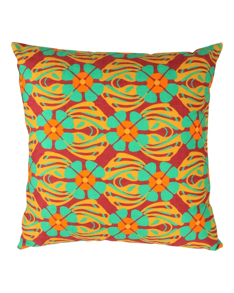 La DoubleJ floral pattern cushion - Rot Rot