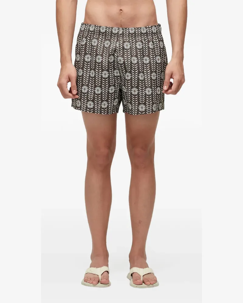 Osklen Badeshorts mit Blumen-Print - Braun Braun