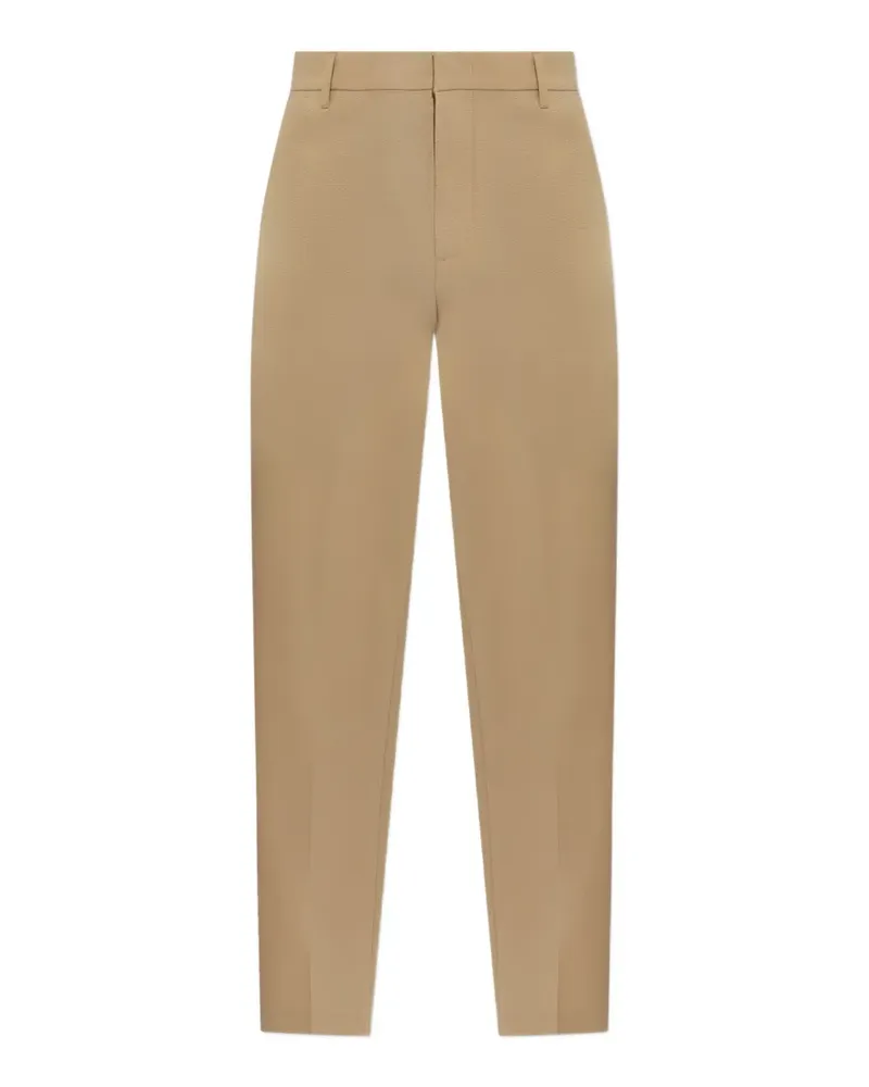 Emporio Armani creased-finish trousers - Nude Nude