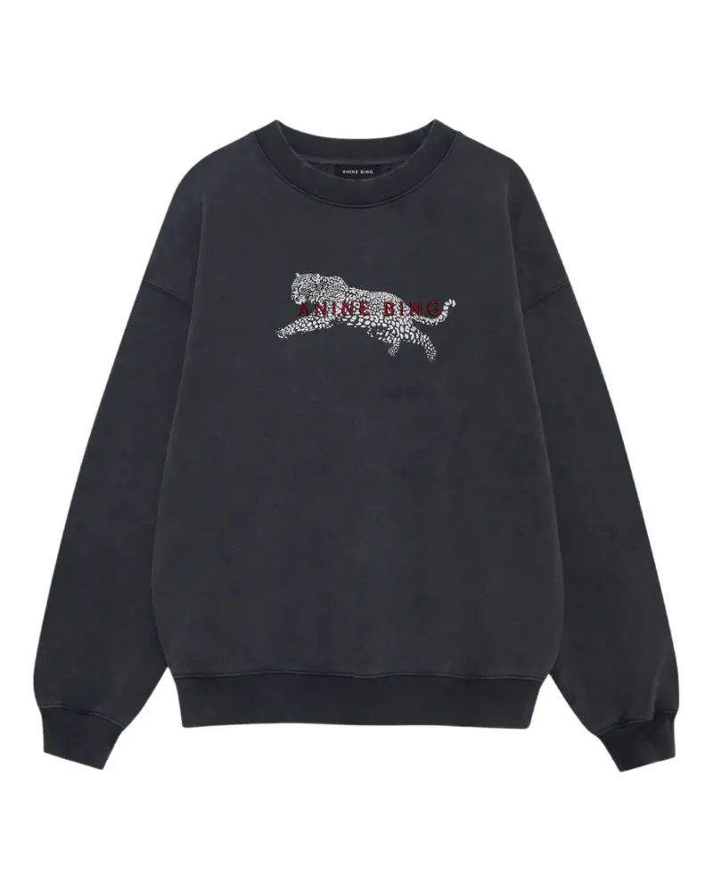 Anine Bing Spencer leopard-print sweatshirt - Schwarz Schwarz