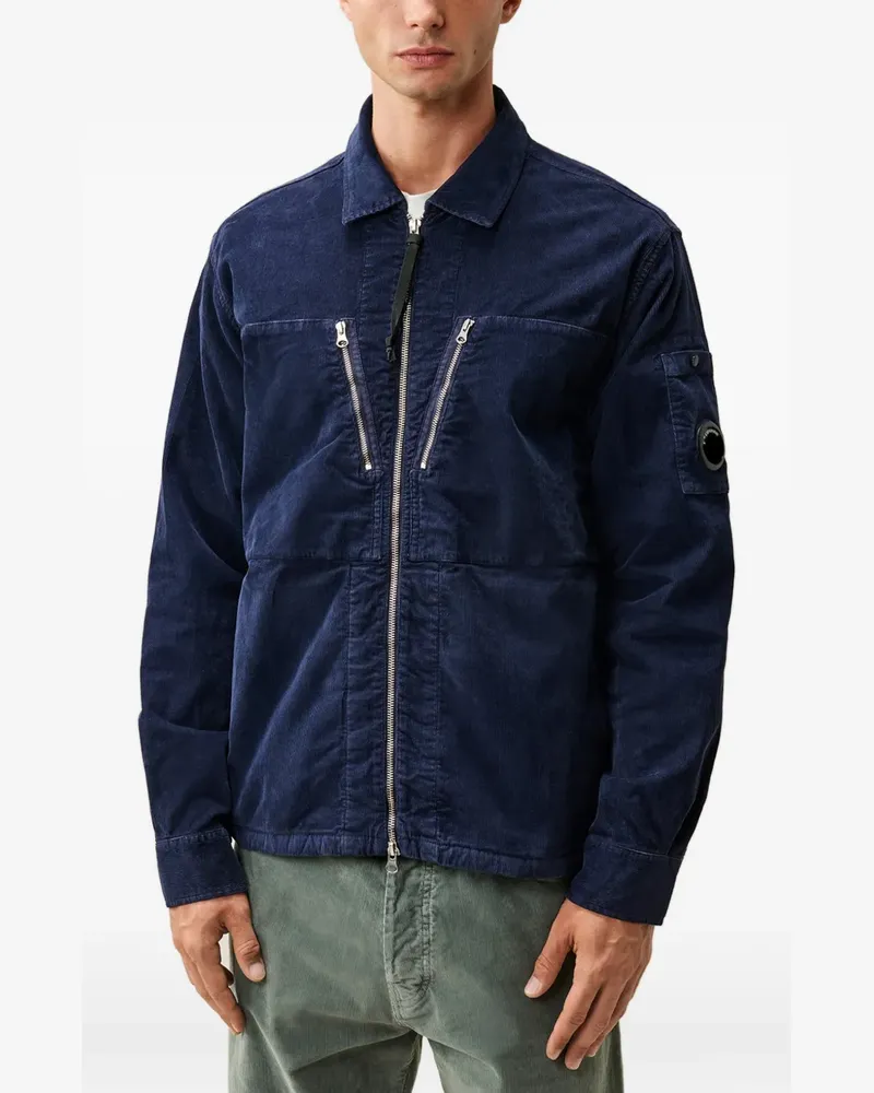C.P. Company Lens Hemdjacke aus Cord - Blau Blau