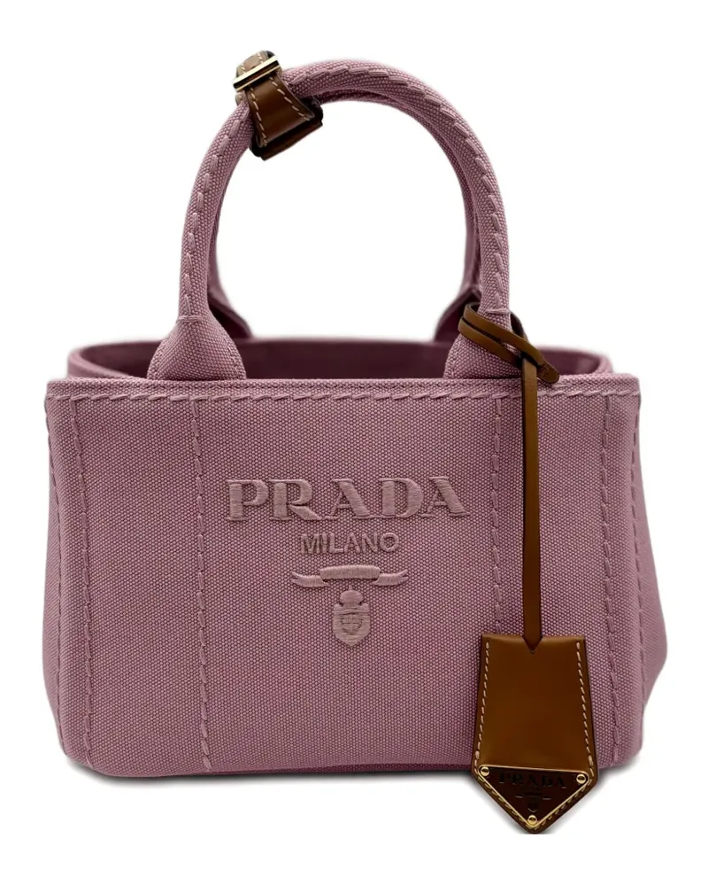 Prada Tote Bag mit Logo-Stickerei - Rosa Rosa