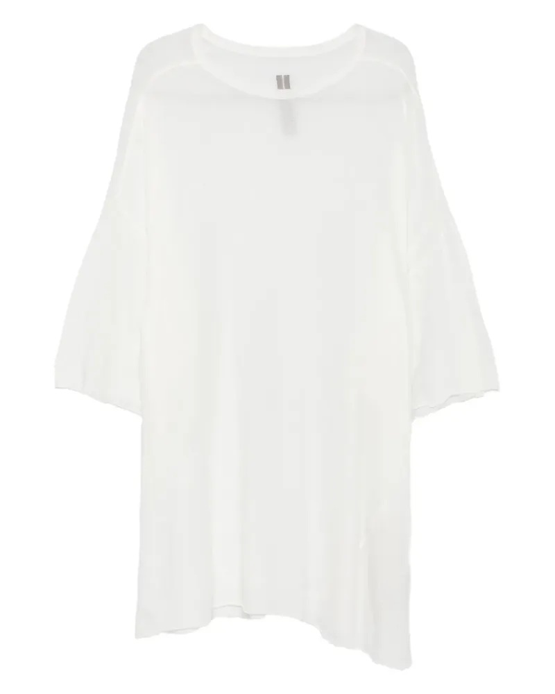 Rick Owens T-Shirt mit unbearbeitetem Saum - Weiß Weiß