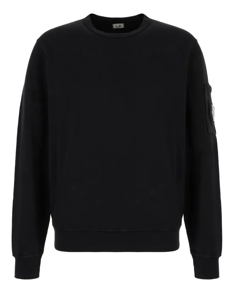 C.P. Company Sweatshirt mit Linsen-Tasche - Schwarz Schwarz
