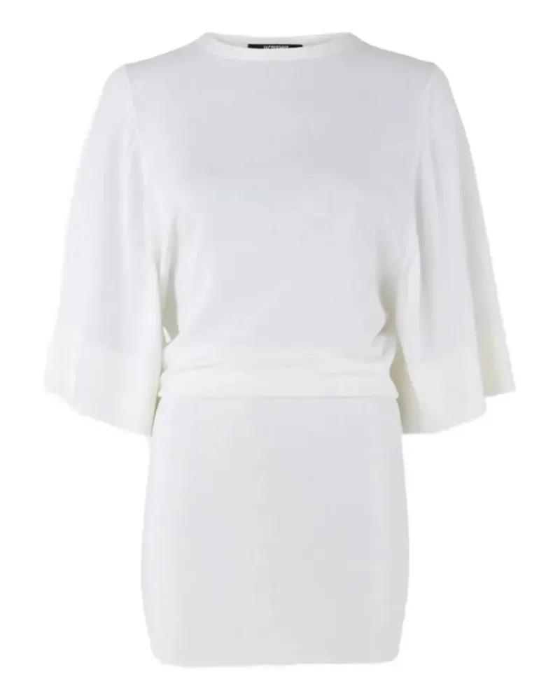 Jacquemus Kleid mit rundem Ausschnitt - Weiß Weiß