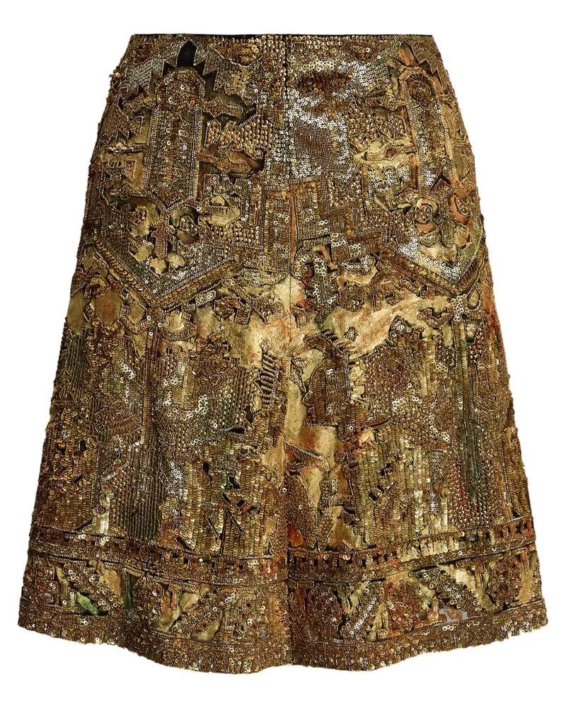 Ralph Lauren Kathleen Minirock - Gold Gold