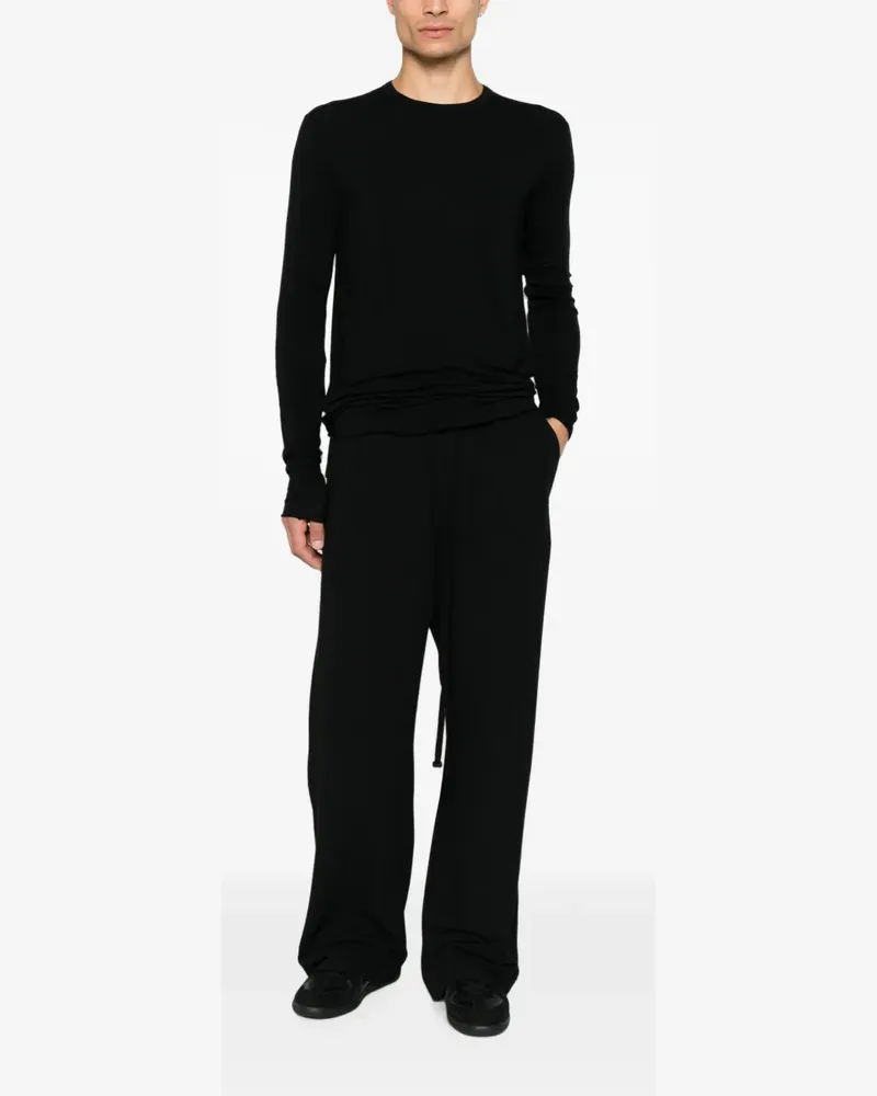 THOM KROM Pullover mit ungesäumten Kanten - Schwarz Schwarz