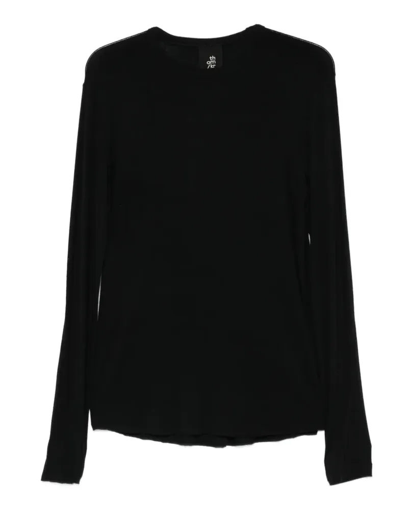 THOM KROM Pullover mit ungesäumten Kanten - Schwarz Schwarz