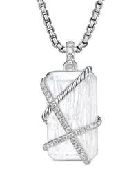 David Yurman Cable Wrap Sterlingsilber-Amulett Weiß