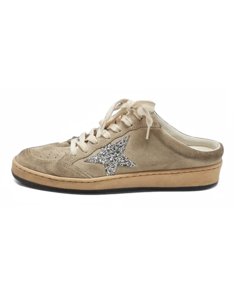 Golden Goose Ball Star Sneakers mit Glitter-Patch - Nude Nude