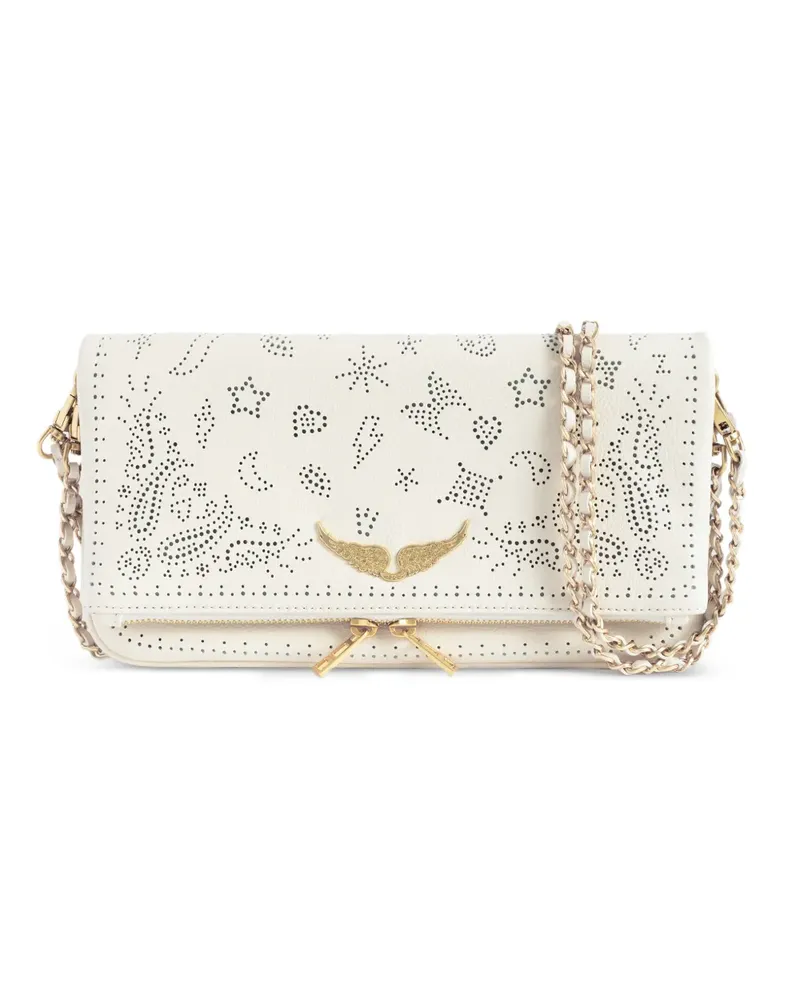 Zadig & Voltaire Rock Schultertasche mit perforiertem Detail - Nude Nude