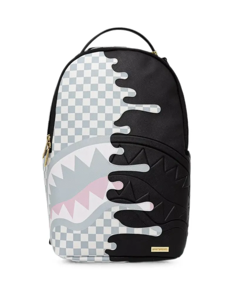 Sprayground Shadow Drips check-pattern backpack - Schwarz Schwarz