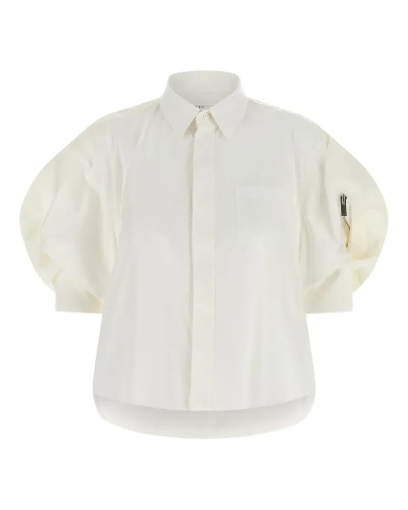 Sacai puff sleeve shirt - Nude Nude