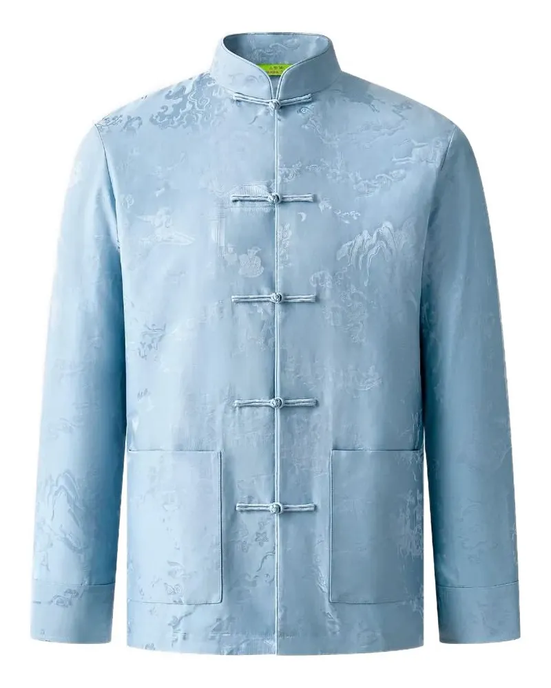 Shanghai Tang Jacquard-Hemd - Blau Blau