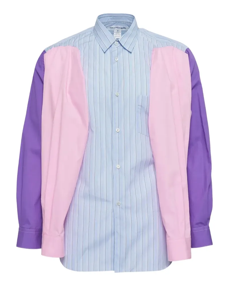 Comme des Garçons Gestreiftes Hemd im Layering-Look - Blau Blau