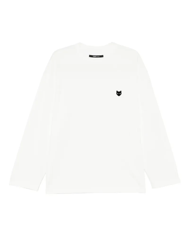 SONGZIO T-Shirt mit Panther-Stickerei - Weiß Weiß