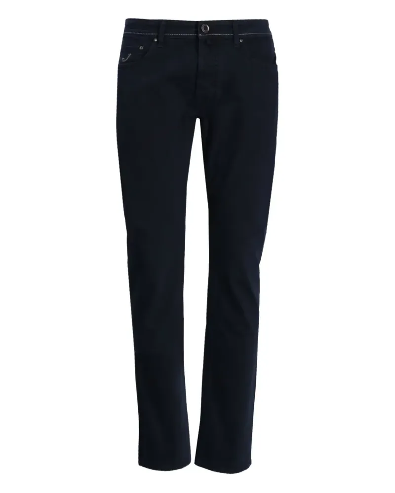 Jacob Cohën Hose mit Kontrastnähten - Schwarz Schwarz