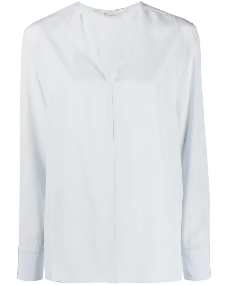 Stella McCartney Top mit V-Ausschnitt - Blau Blau