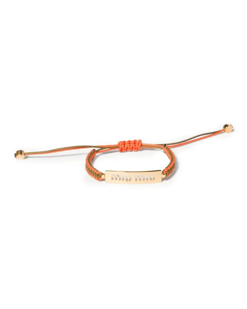 Miu Miu cotton and metal bracelet - Gold Gold