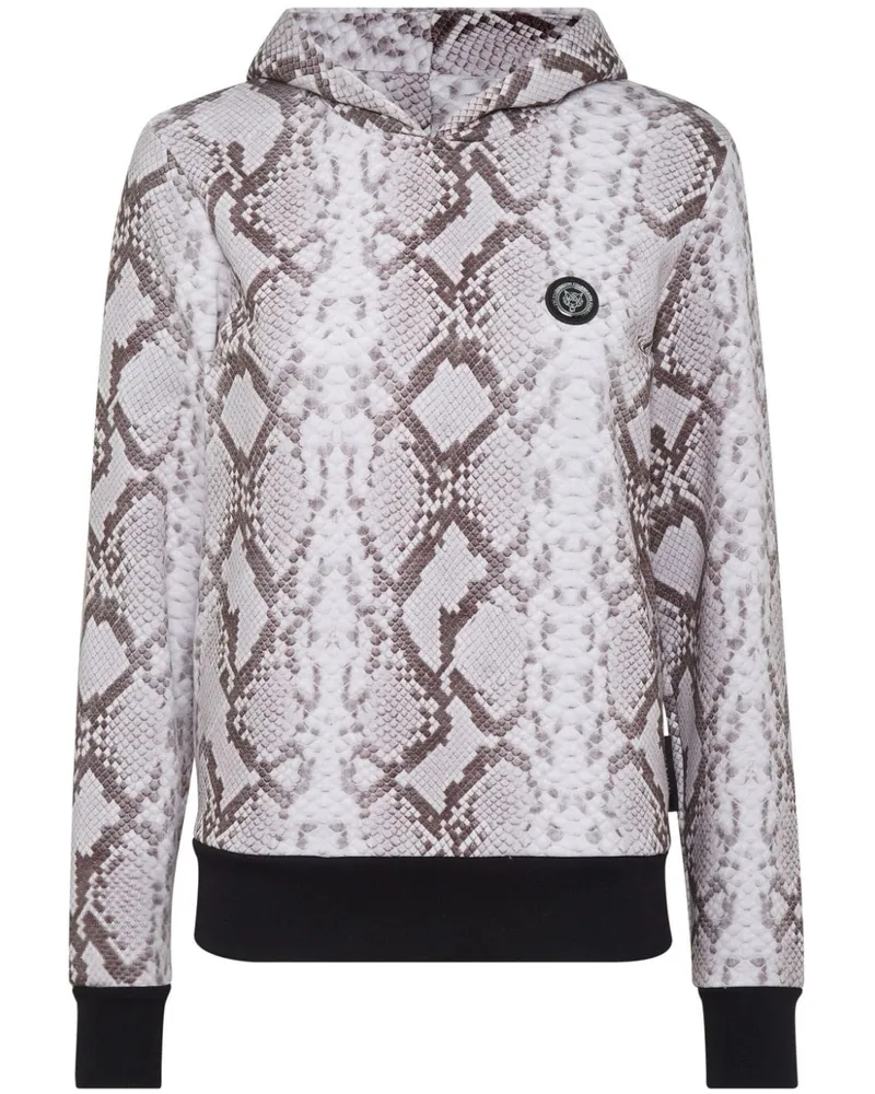Philipp Plein Hoodie mit Python-Print - Grau Grau