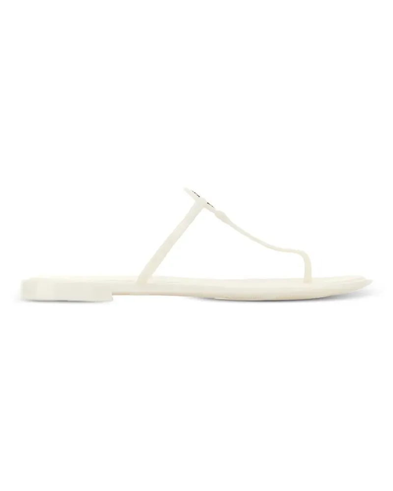 Tory Burch White leather Mini Miller thong slippers - Nude Nude