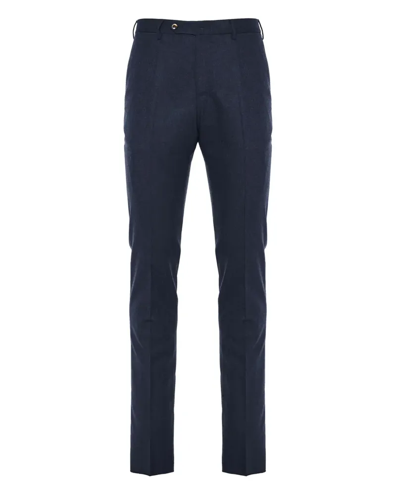 PT TORINO Strukturierte Wollhose - Blau Blau