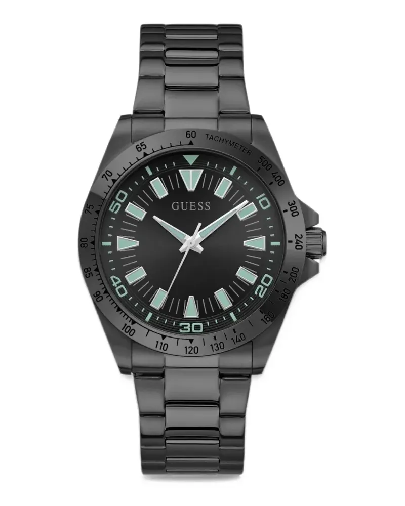 Guess tachymeter 44mm watch - Schwarz Schwarz