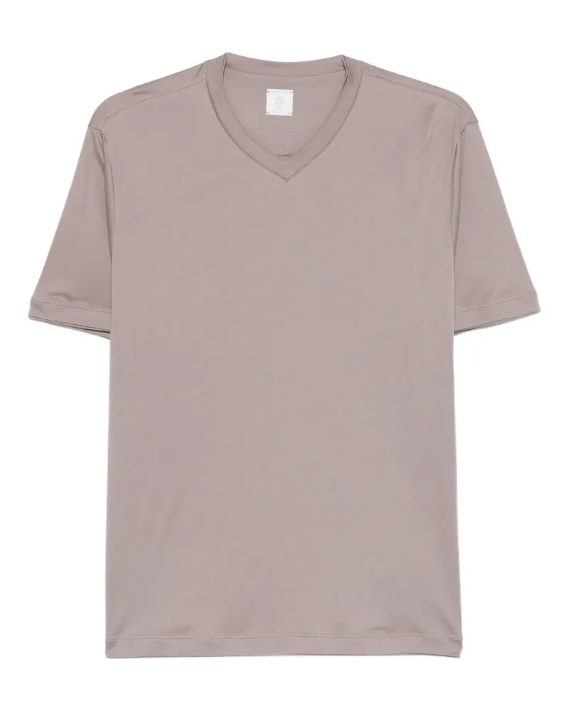 Eleventy T-Shirt mit V-Ausschnitt - Rosa Rosa