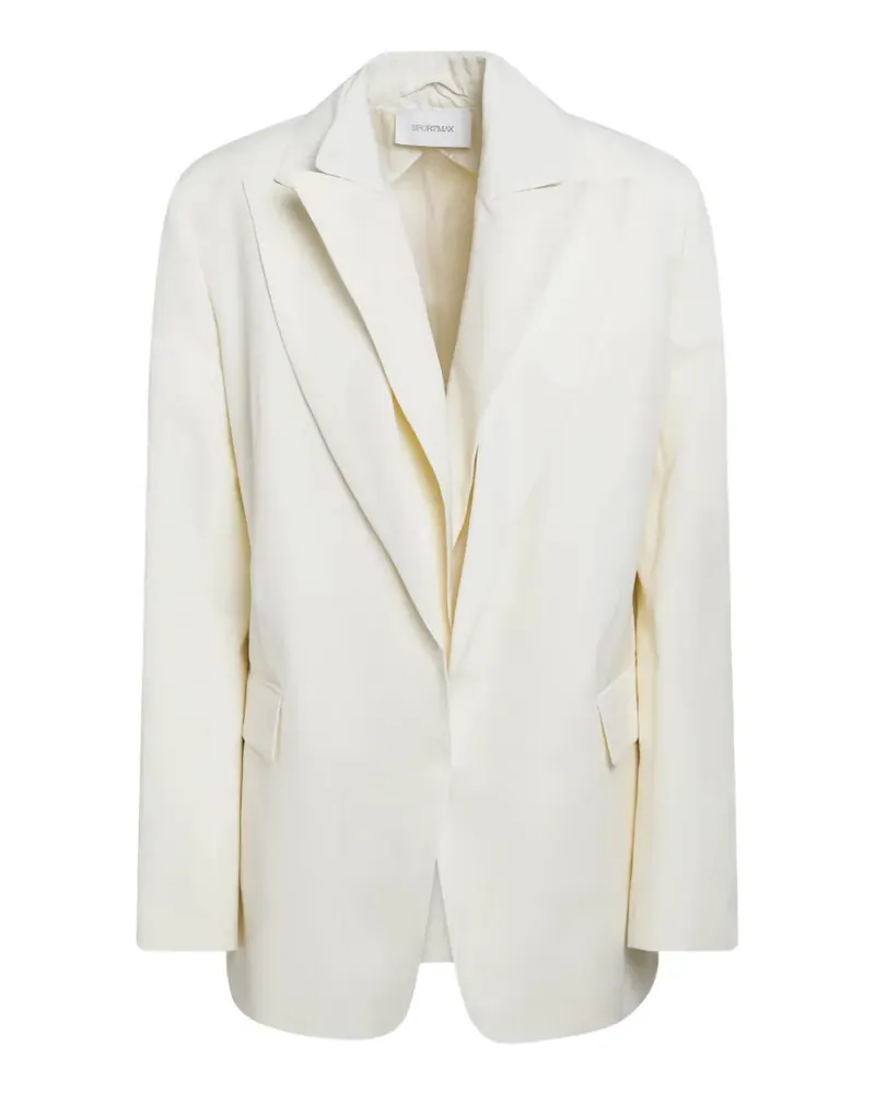 SPORTMAX peak-lapel flap-pocket blazer - Nude Nude