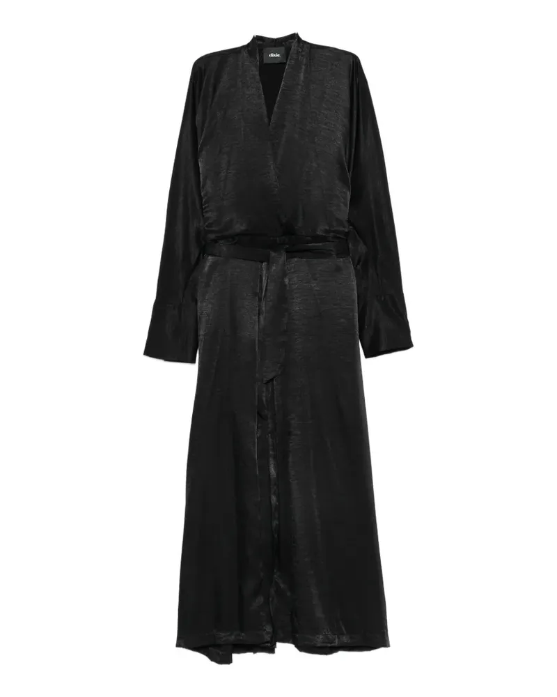 Dixie Wickelkleid mit Gürtel - Schwarz Schwarz